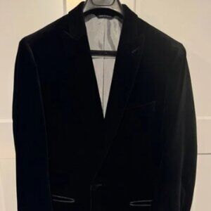 Banana Republic Elegant Black Velvet Blazer